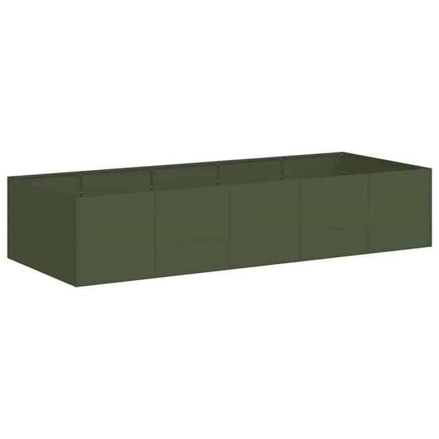vidaXL Pflanzgefäß Olivgrün 200x80x40 cm Stahl 860755