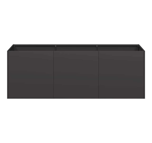 vidaXL Pflanzgefäß Schwarz 120 x 40 x 40 cm Kaltgewalzter Stahl 860675