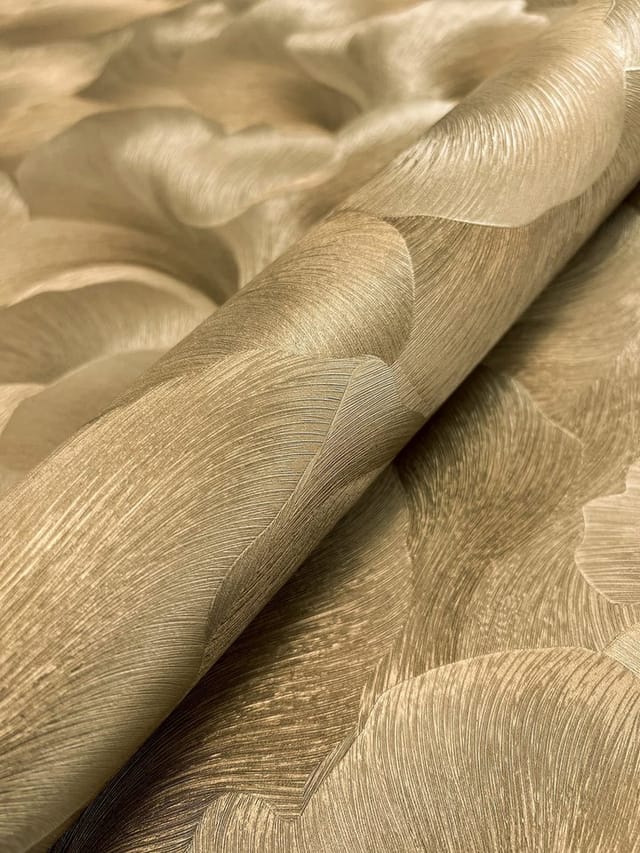 Newroom Vliestapete Diarra Gold Blumen Floral Strukturiert FSC®