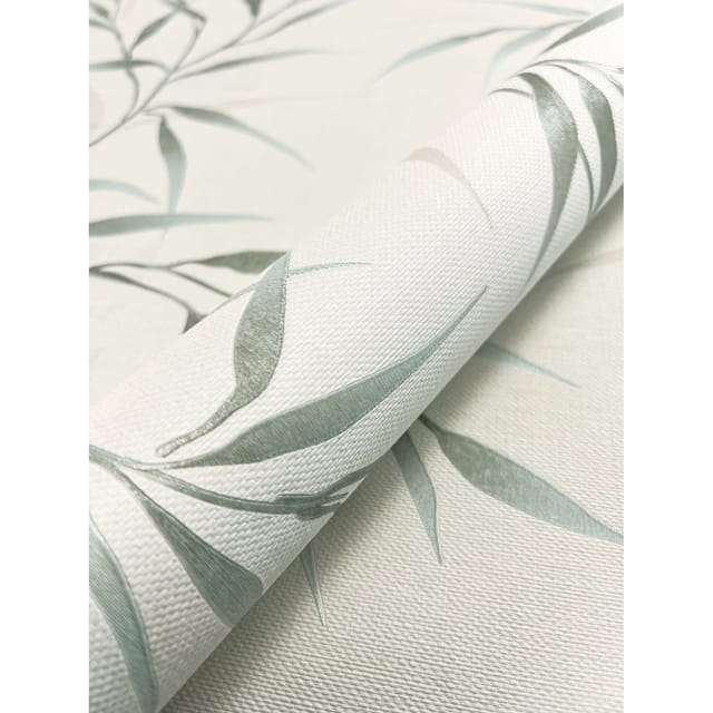 Newroom Vliestapete Aissa Türkis Blumen Floral Strukturiert FSC®