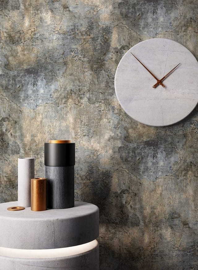 Newroom Vliestapete Gadiel Taupe Beton Modern