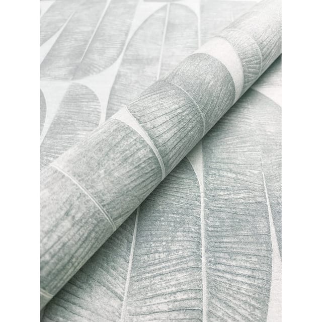 Newroom Vliestapete Madina Grey Bananenblätter Modern FSC®