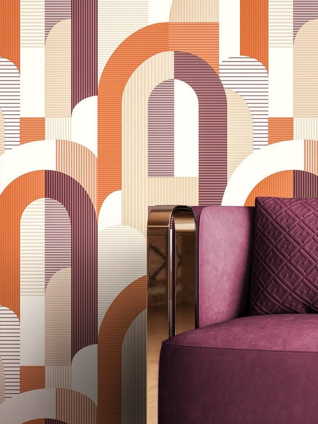 Newroom Vliestapete Leona Orange Streifen Modern