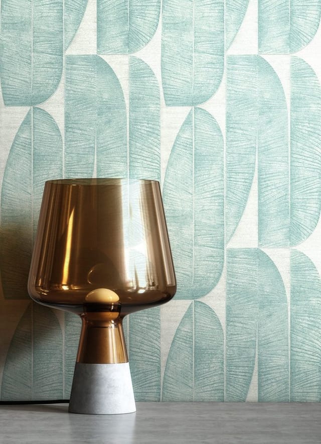 Newroom Vliestapete Madina Turquoise Bananenblätter Modern FSC®