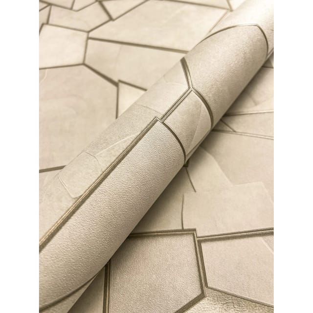 Newroom Vinyltapete Necros Beige Stein Modern FSC®