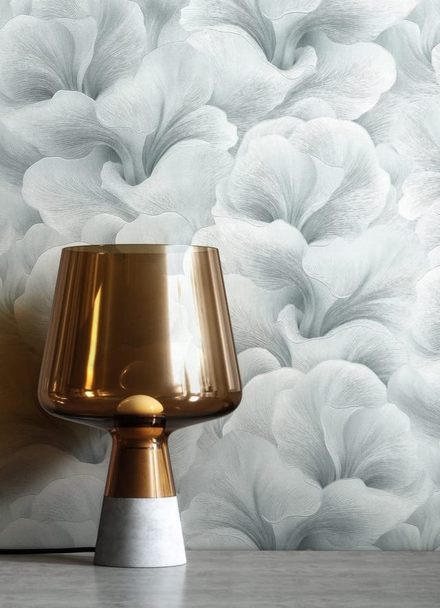 Newroom Vliestapete Diarra Hellgrau Blumen Floral Strukturiert FSC®