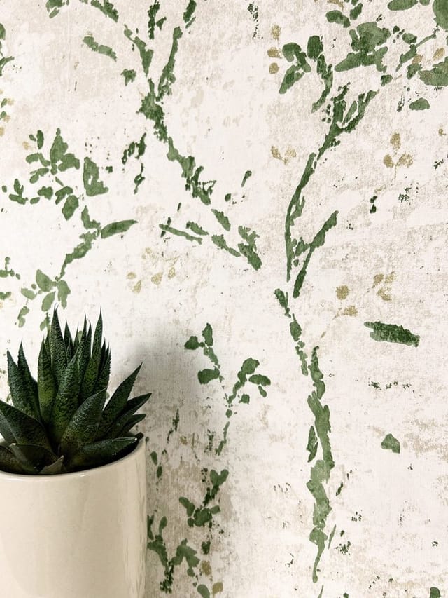 Newroom Vliestapete Inaya Green Blätter Floral FSC®