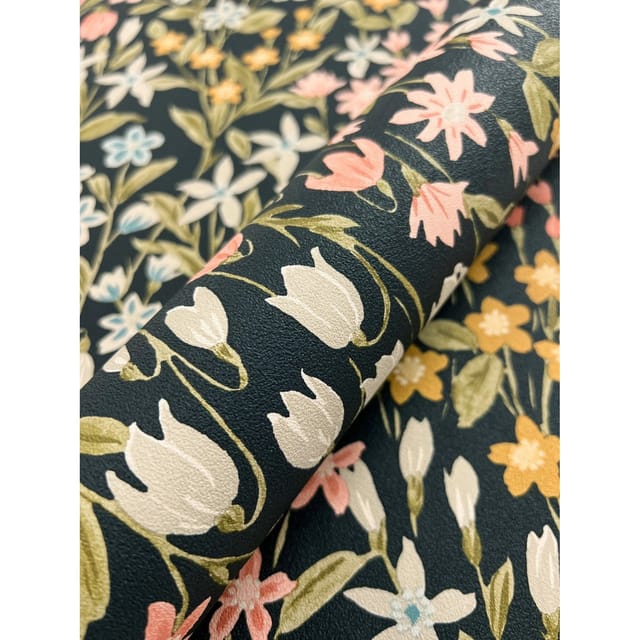 Newroom Vliestapete Melita Dark Blue Blumen Floral