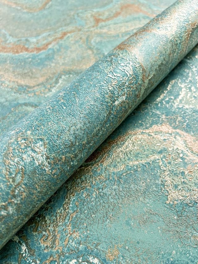 Newroom Vliestapete Dione Turquoise Marmor Modern FSC®