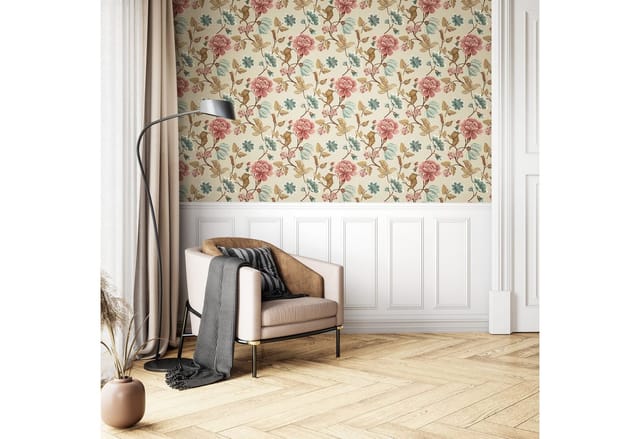 Newroom Vliestapete Viane Beige Blumen Floral