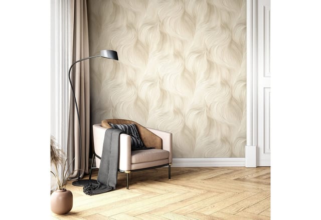 Newroom Vliestapete Kady Beige Linien Modern Strukturiert FSC®