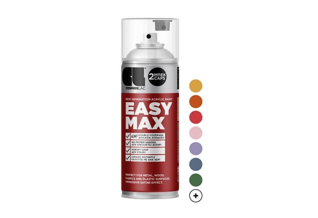 COSMOS LAC EASYMAX Sprühlack Matt mit Extrem Hoher Deckkraft Spraydosen Sprühfarbe DIY Lack RAL 9010 Weiß