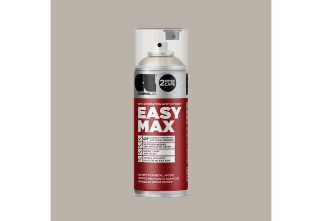 COSMOS LAC EASYMAX Sprühlack Matt mit Extrem Hoher Deckkraft Spraydosen Sprühfarbe DIY Lack RAL 9001 Cremeweiß