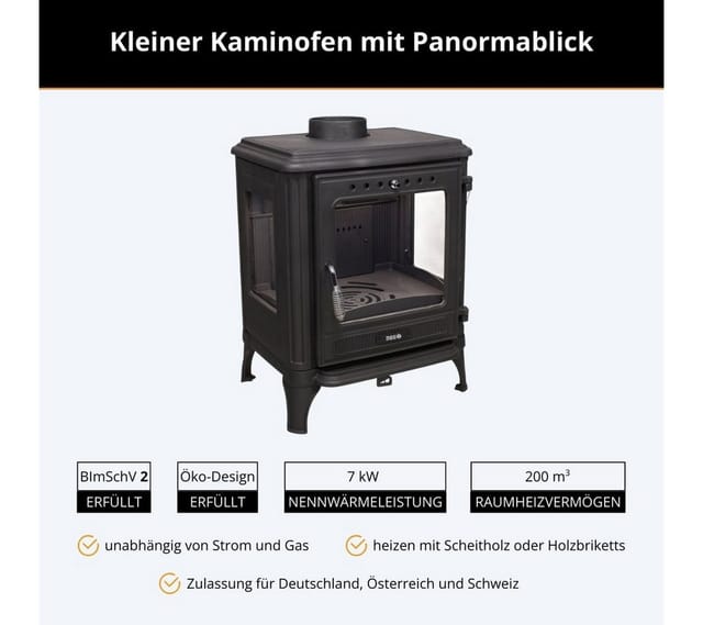 365 Kaminofen Ferrox 55 Panorama 7 kW