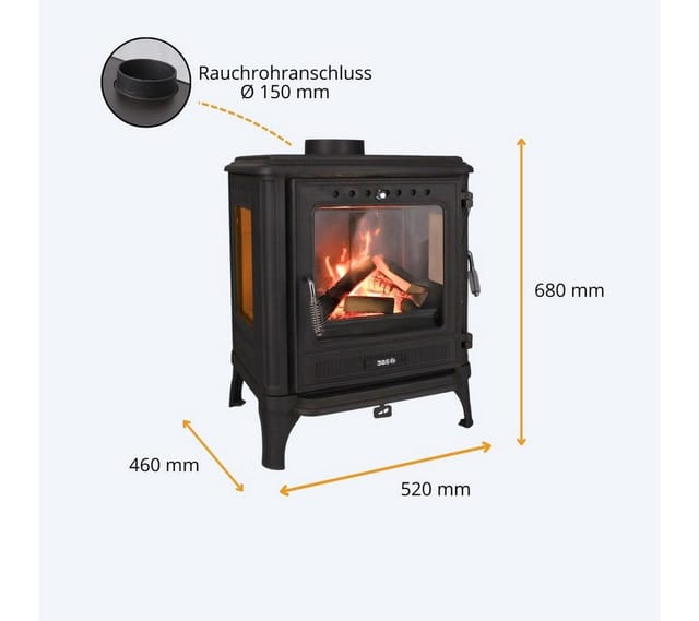 365 Kaminofen Ferrox 55 Panorama Plus 7 kW
