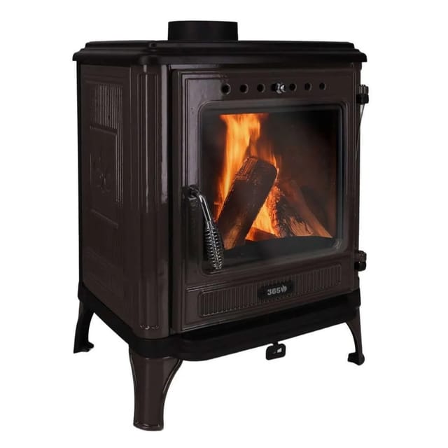 365 Kaminofen Ferrox 55 Grau Emailliert 7 kW