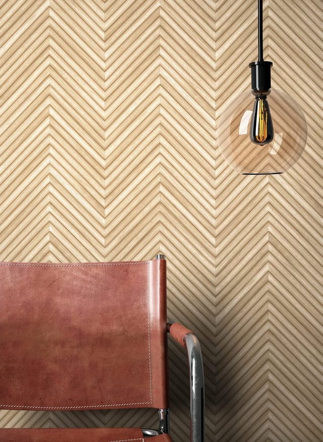 Newroom Vliestapete Yasha Beige Holz Modern FSC®