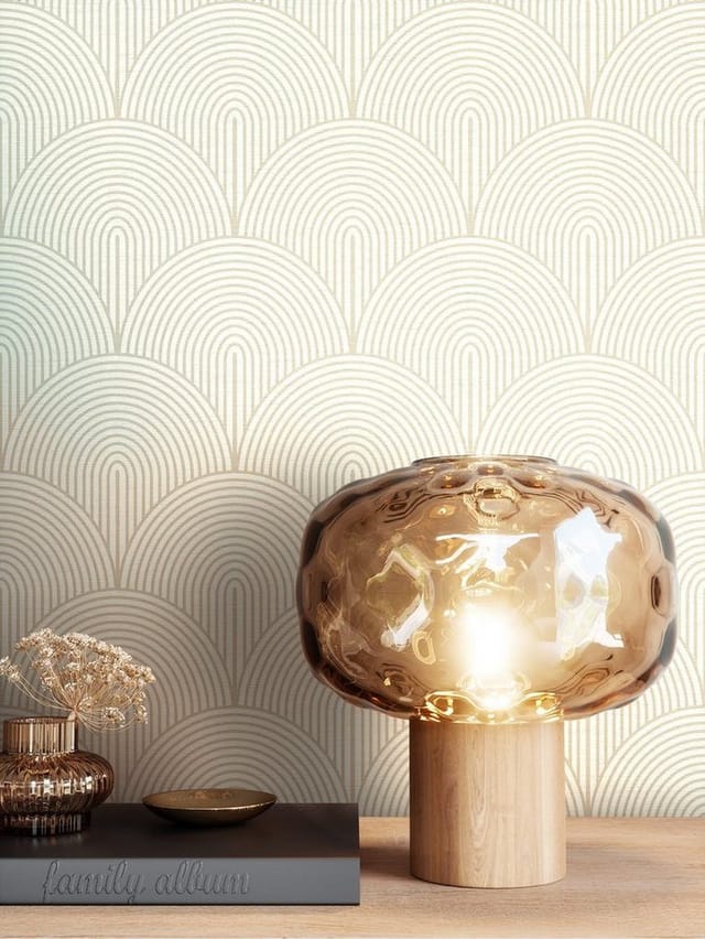Newroom Vliestapete Bowy Beige Bogen Modern FSC®