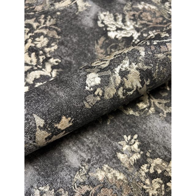 Newroom Vliestapete Milan Black Ornament Barock FSC®