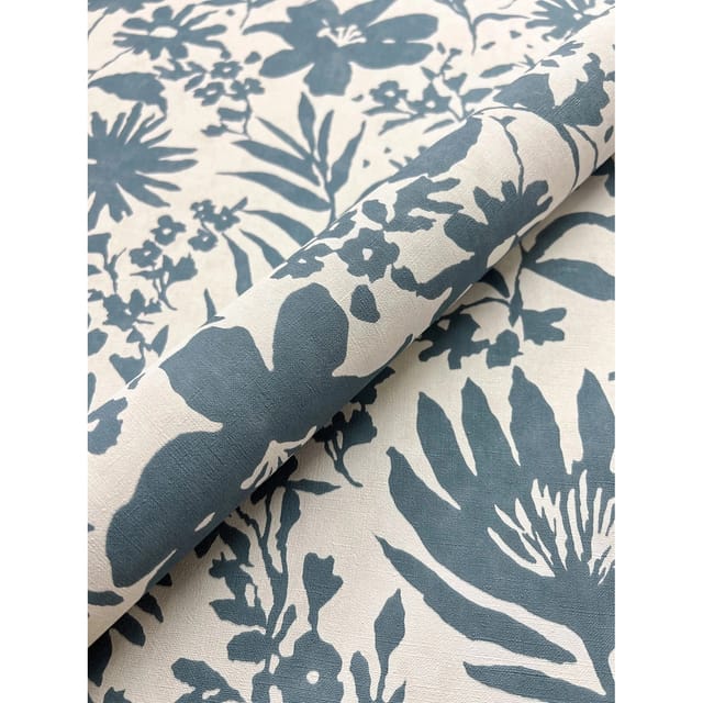Newroom Vliestapete Narcisa Blue Blumen Floral FSC®