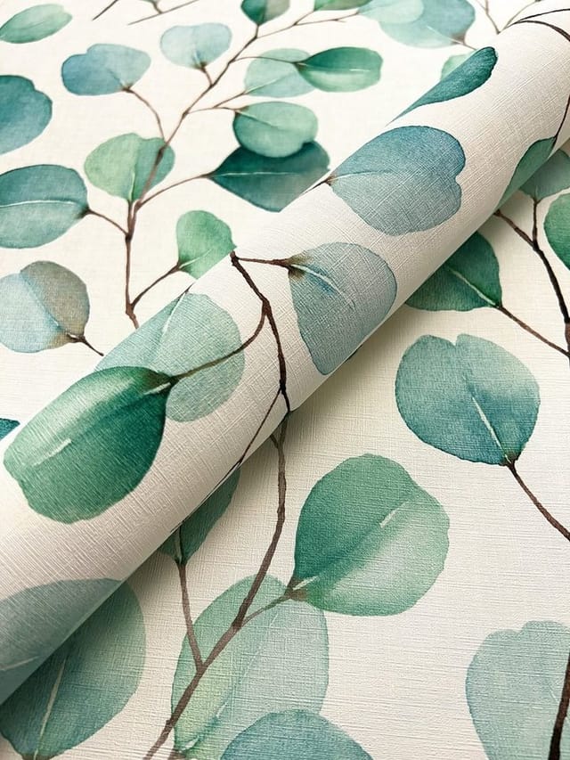 Newroom Vliestapete Leora Türkis Eukalyptus Floral FSC®