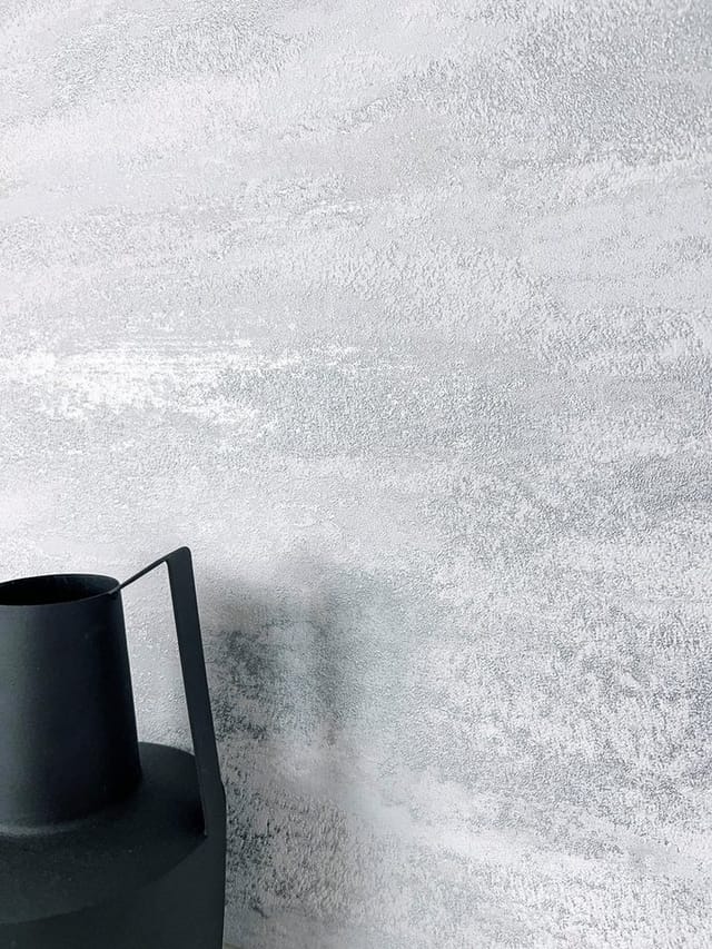 Newroom Vliestapete Zane Silver Putzoptik Modern FSC®