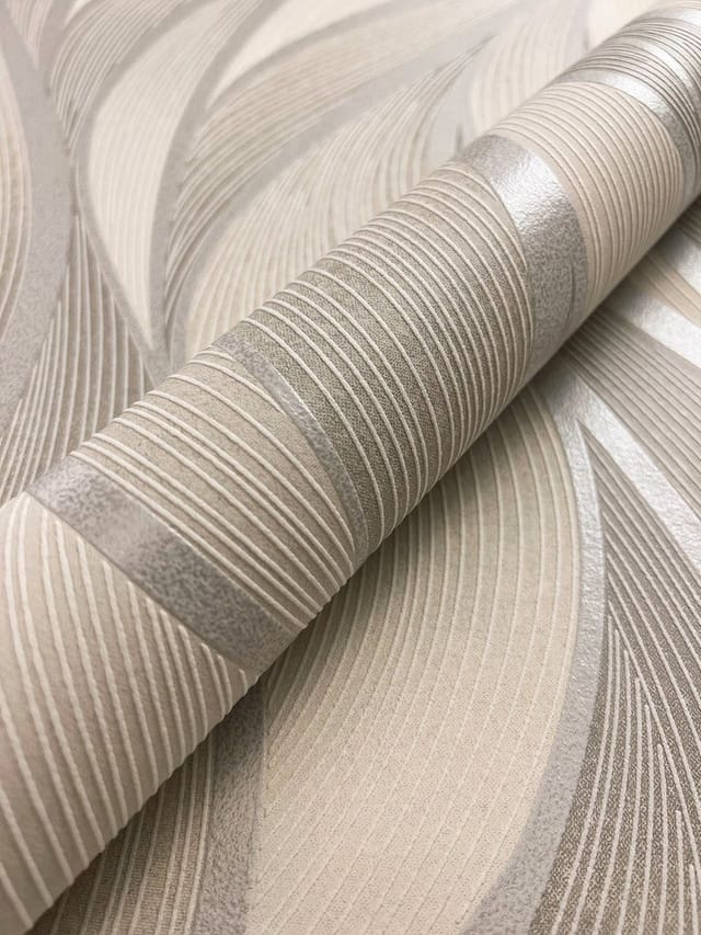 Newroom Vliestapete Faria Beige Wellen Streifen FSC®