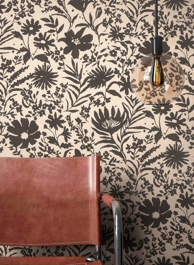 Newroom Vliestapete Narcisa Black Blumen Floral FSC®