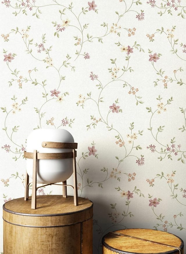 Newroom Vliestapete Florin Green Blumen Floral FSC®