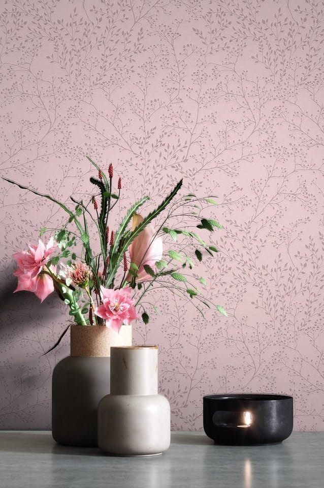 Newroom Vliestapete Äste Rose Äste Floral FSC®