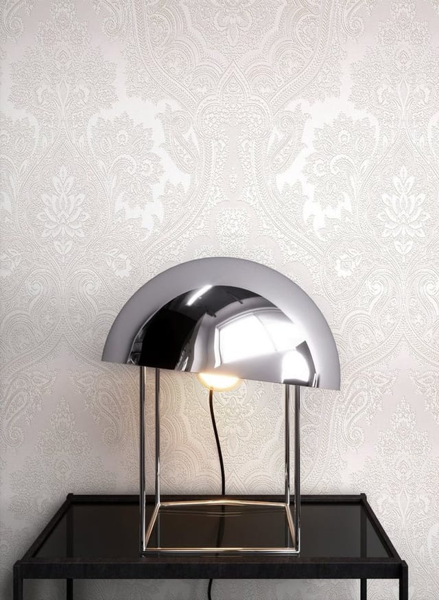 Newroom Vliestapete Sarita Silver Leicht Glänzend Barock FSC®