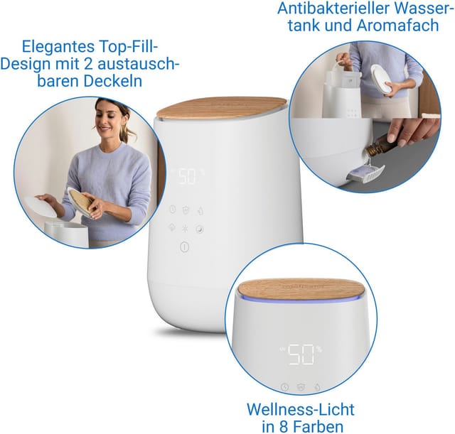 medisana AH 680 Luftbefeuchter Ultraschall Vernebler für Wohnzimmer