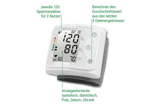 medisana BW 320 Handgelenk Blutdruckmessgerät für Blutdruck und Pulsmessung
