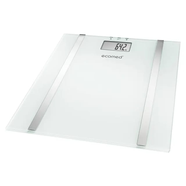 ecomed by medisana BS 70E digitale Körperanalysewaage bis 150 kg Personenwaage aus Glas