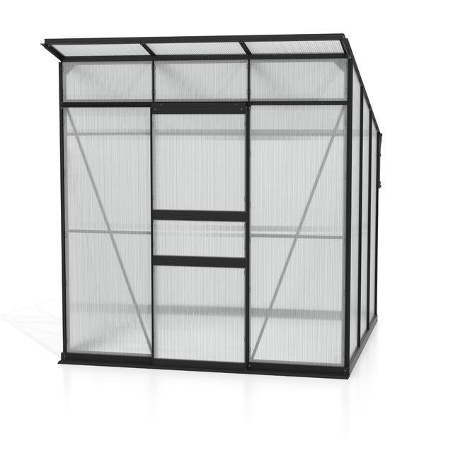 Vitavia Gewächshaus Palma 4450 HKP Schwarz 4,4 m² inkl. Fundamentrahmen