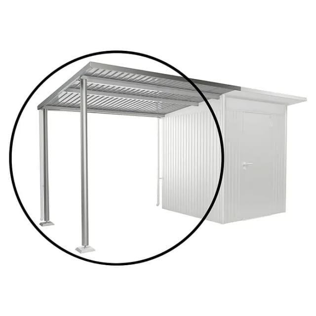Biohort Seitendach für Gerätehaus AvantGarde A1, A5 Gr. L Silber-Metallic