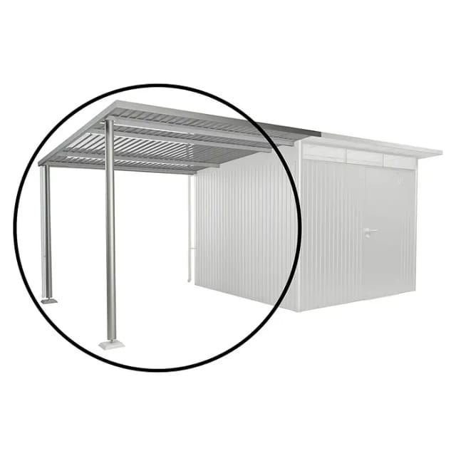 Biohort Seitendach für Gerätehaus AvantGarde A3, A7 Gr. L Silber-Metallic