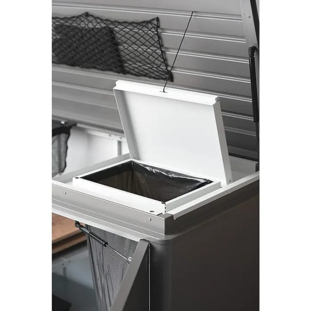 Biohort Müllsackhalterung für HighBoard 160, Grau-Weiß
