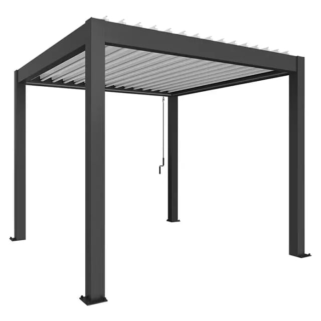 Biohort Pergola 3 m x 3 m Dunkelgrau-Weiß