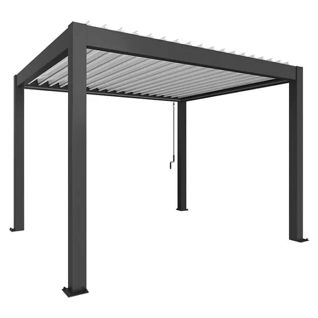 Biohort Pergola 3,5 m x 3 m Dunkelgrau-Weiß