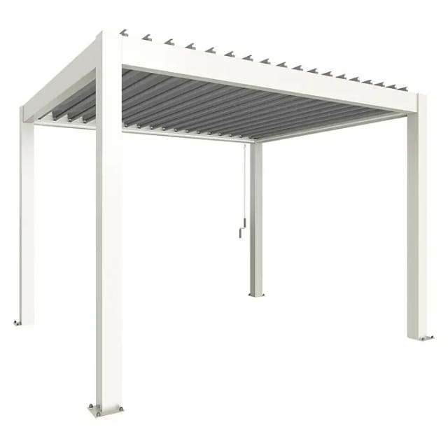 Biohort Pergola 3,5 m x 3 m Weiß-Silber