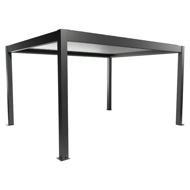 Biohort Pergola 4,5 m x 3,5 m Dunkelgrau-Silber