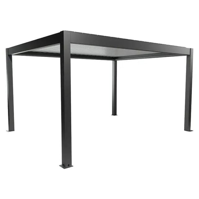 Biohort Pergola 4,5 m x 3,5 m Dunkelgrau-Weiß