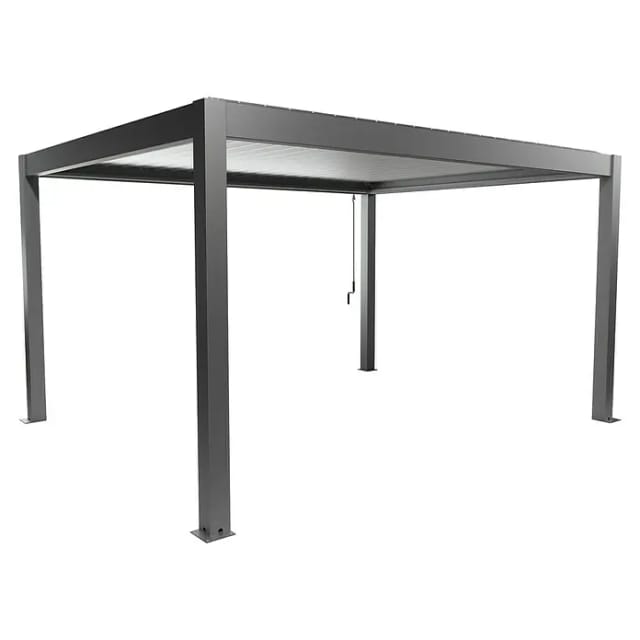 Biohort Pergola 4,5 m x 3,5 m Quarz-Silber