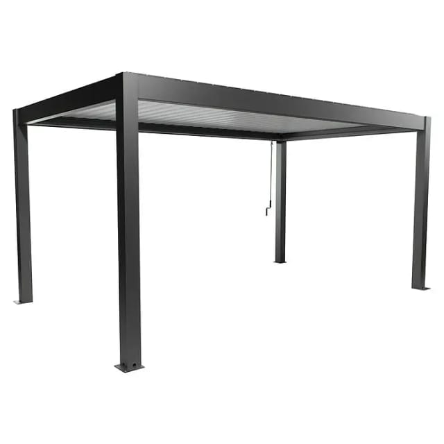 Biohort Pergola 5 m x 3 m Dunkelgrau-Weiß