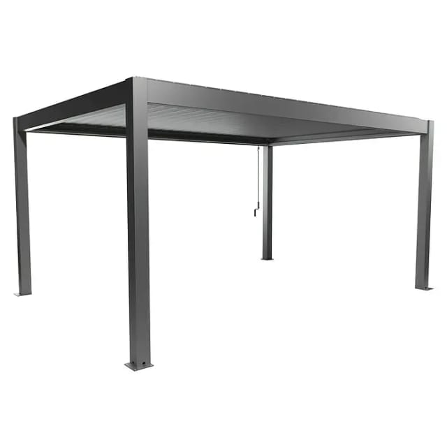 Biohort Pergola 5 m x 3,5 m Quarzgrau-Metallic