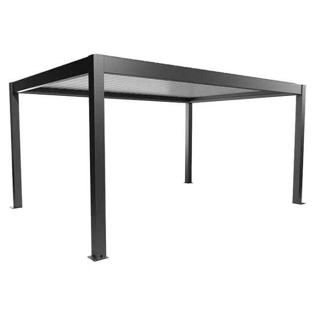 Biohort Pergola 5 m x 3,5 m Dunkelgrau-Weiß