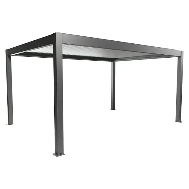 Biohort Pergola 5 m x 3,5 m Quarz-Silber