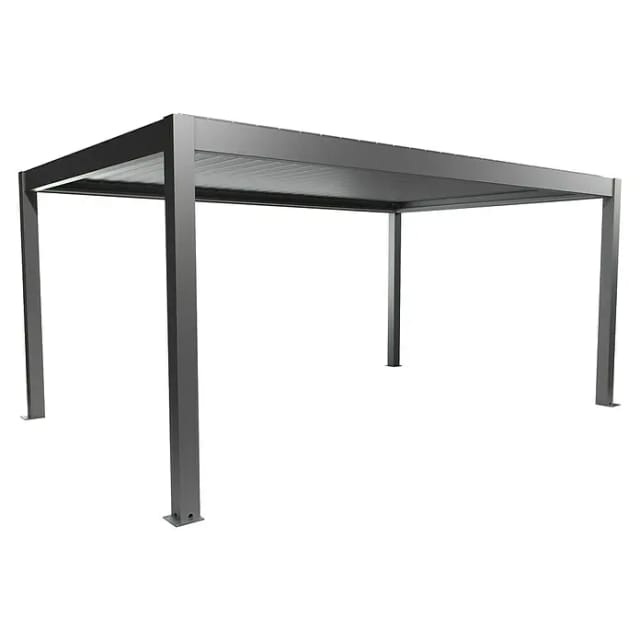 Biohort Pergola 5,5 m x 3,5 m Quarzgrau-Metallic
