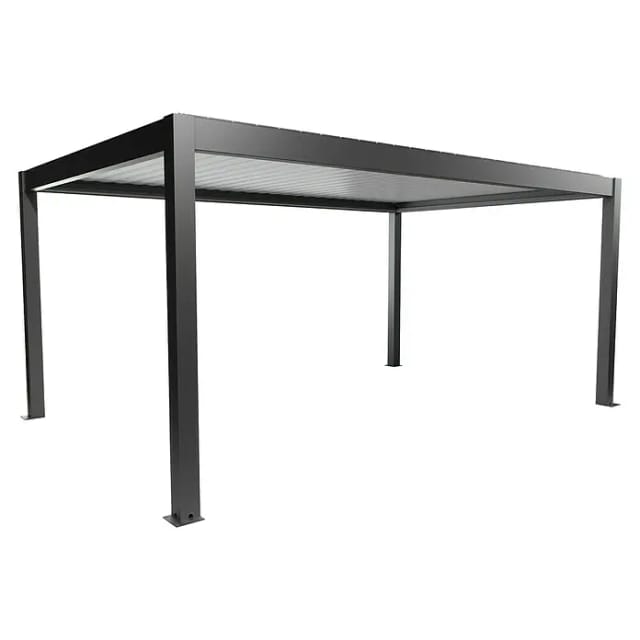 Biohort Pergola 5,5 m x 3,5 m Dunkelgrau-Weiß